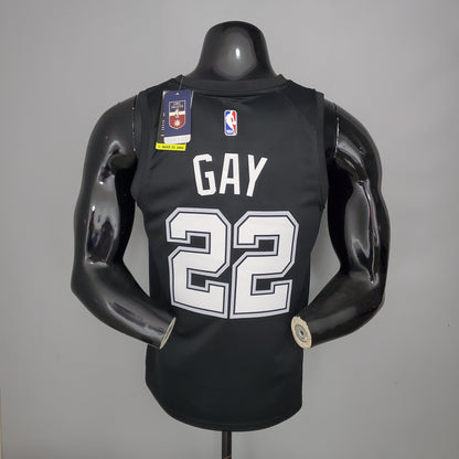 Camisa NBA San Antonio Spurs #22 Gay - City Edition Black